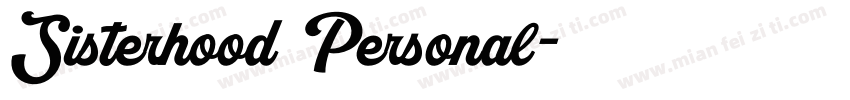 Sisterhood Personal字体转换